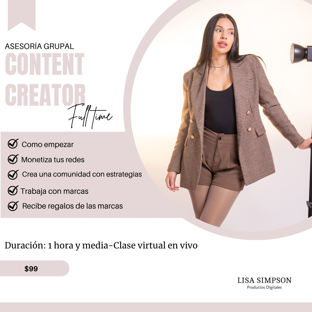 Asesoría Grupal Content Creator